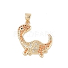 Brass Micro Pave Cubic Zirconia Pendants KK-E111-45B-G-1