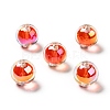 Two Tone UV Plating Rainbow Iridescent Acrylic Beads TACR-D010-03A-08-1