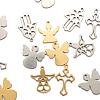 100Pcs 10 Style 2 Colors 304 Stainless Steel Pendants STAS-LS0001-34-4