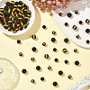 150Pcs 2 Styles Ghana Jamaica Reggae Stripe Resin Beads RESI-YW0005-53-4