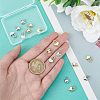 SUPERFINDINGS 16Pcs 4 Style Rack Plating Real 18K Gold Plated Brass Pendants KK-FH0003-96-3