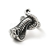 316 Stainless Steel Snake Finger Ring RJEW-C030-05A-AS-3