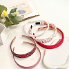 5Pcs Plastic & Polyester Hair Bands Hair Accessories for Women Girls PHAR-WH20014-16D-6