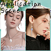 40Pcs 4 Styles 304 Stainless Steel Pendant Cabochon Settings STAS-SC0006-18-5