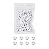 White Opaque Acrylic Beads PACR-YW0001-04B-3