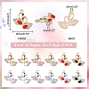   24Pcs 12 Styles Alloy Enamel Pendants FIND-PH0017-88-2