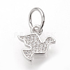 Brass Micro Pave Cubic Zirconia Charms ZIRC-T002-05P-1