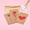 3 Sets Kraft Paper Greeting Cards AJEW-FS0001-27C-10