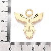Brass Micro Pave Cubic Zirconia with Glass Pendants KK-U055-10G-01-3