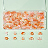120Pcs 6 Styles Spray Painted Glass Pendants GLAA-FS0002-20-8