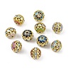 Brass Enamel Beads KK-L236-01C-G-1