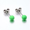 304 Stainless Steel Spray Painted Stud Earrings EJEW-H353-07-A-1