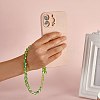 Round Synthetic Moonstone Beaded Mobile Straps HJEW-SW00042-02-5