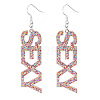 Bling Acrylic Word Sexy Dangle Earrings GIPO-PW0001-017P-1