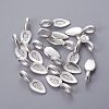 Tibetan Style Alloy Glun-on Flat Pad Bails for Pendants Making TIBEP-3348-AS-NR-2