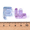 UV Plating Transparent Acrylic European Beads OACR-M027-02F-4