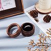 Walnut Wooden Engagement Ring Boxes CON-WH0072-87-5