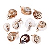 Electroplate Natural Spiral Shell Pendants SSHEL-Q100-34G-1
