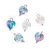 Transparent Glass Charms PALLOY-JF04198-02-S-1