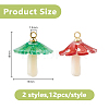 24Pcs 2 Colors Plastic Pendants KY-DC0001-50-2