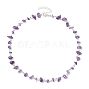 Natural Amethyst Chip Beaded Necklaces NJEW-JN05140-02-1