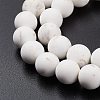 Frosted Round Natural Magnesite Beads Strands G-I168-07-8mm-3