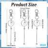 12Pcs Alloy Beadable Keychain Bar KEYC-SC0001-44-2