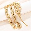 13MM 304 Stainless Steel Textured Cable Chain Necklaces NJEW-Z105-02G-2
