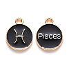 Alloy Enamel Pendants X-ENAM-S124-01A-08H-1