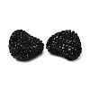 Sparkling Acrylic Heart Beads with Rhinestone Embellishment OACR-NH0001-02B-08-2