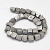 Nuggets Electroplated Natural Pyrite Beads Strands G-A142-05B-2
