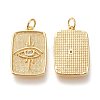 Brass Micro Pave Clear Cubic Zirconia Pendants X-ZIRC-I044-49G-2