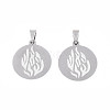 201 Stainless Steel Pendants STAS-T073-36P-1