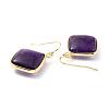 Natural Amethyst Dangle Earrings EJEW-J093-04-2