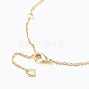 Brass Micro Pave Clear Cubic Zirconia Pendant Necklaces NJEW-E153-01G-4
