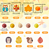 15 Styles Thanksgiving Day Food Grade Eco-Friendly Silicone Beads SIL-SC0002-36-2