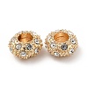 Rack Plating Alloy Rhinestone European Beads X-PALLOY-P289-34G-2