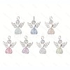 60Pcs Heart Angel Acrylic Pendant Decorations HJEW-JM02538-01-S-1