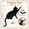 Cat & Bat Acrylic Door Topper AJEW-WH0596-009-2