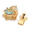 Brass Micro Pave Cubic Zirconia Box Clasps KK-U037-40G-B-2