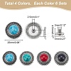 WADORN 24 Sets 4 Colors Zinc Alloy Buttons BUTT-WR0001-04A-2