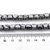 Electroplated Natural Lava Rock Beads Strands G-A256-D01-01A-4