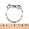304 Stainless Steel Bangles for Men Women BJEW-H631-05A-AS-5