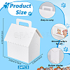 House Shaped Cardboard Paper Pet Gift Boxes with Handles and Window CON-WH0107-108-2