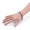 Non-Magnetic Synthetic Hematite Beads Stretch Bracelets BJEW-JB03263-4