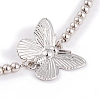Butterfly Rack Plating Brass Box Chain Slider Bracelets BJEW-S148-02P-2