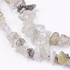 Natural Rutilated Quartz Stone Bead Strands X-G-R192-16-3