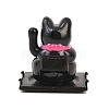 ABS Plastic Solar Powered Maneki-neko Figurines DJEW-B017-01B-04-4