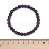 Natural Amethyst Beaded Stretch Bracelets X-BJEW-D446-B-47-6