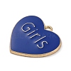 Alloy Enamel Pendants ENAM-M009-02B-04G-2